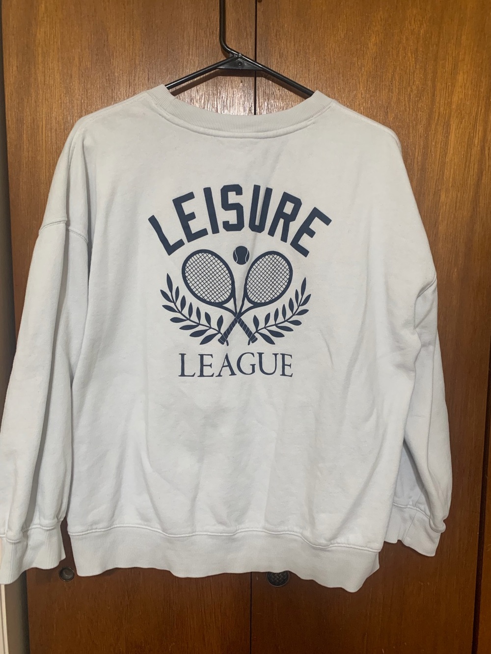 Old Navy White Sweatshirt Leisure League Tennis - USED